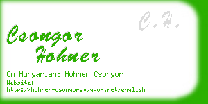 csongor hohner business card